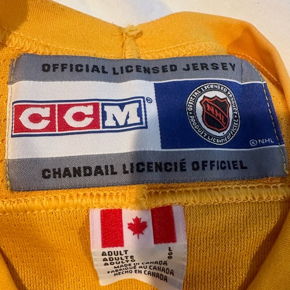 NHL Pittsburgh Penguins Men’s Licensed Jersey No Player CCM Gold Size Large - Picture 4 of 9